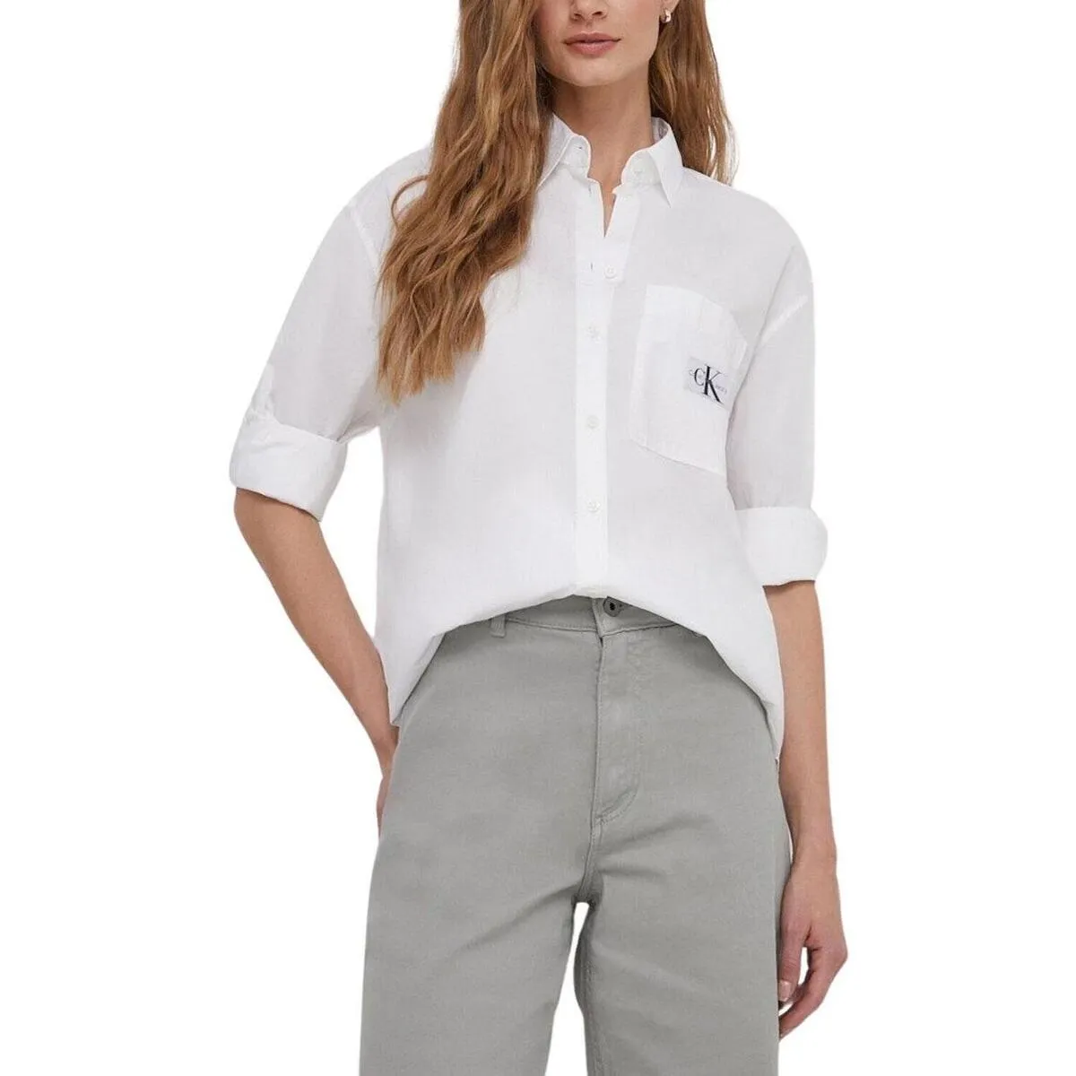 WOVEN LABEL RELAXED SHIRT
