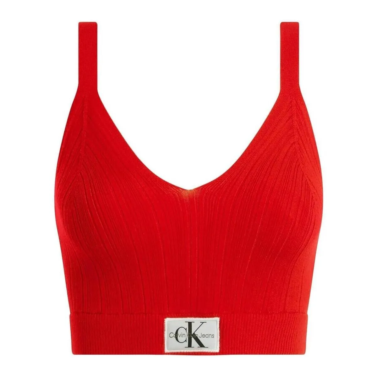 WOVEN LABEL SWEATER BRALETTE