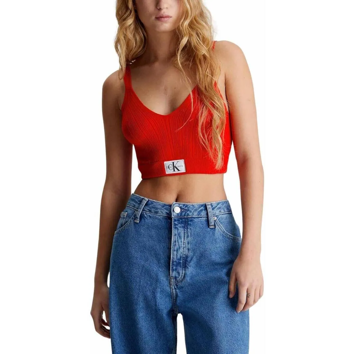 WOVEN LABEL SWEATER BRALETTE