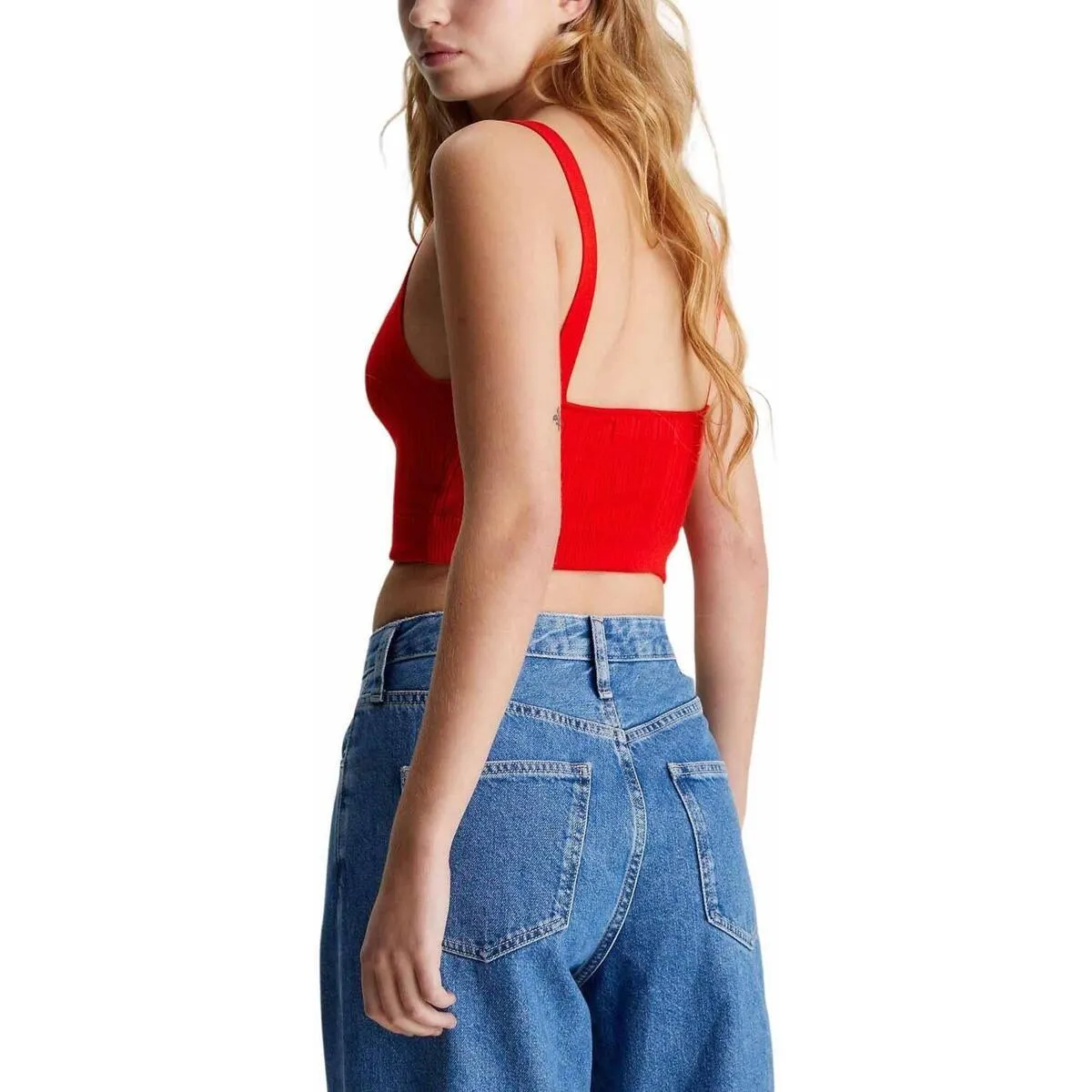 WOVEN LABEL SWEATER BRALETTE