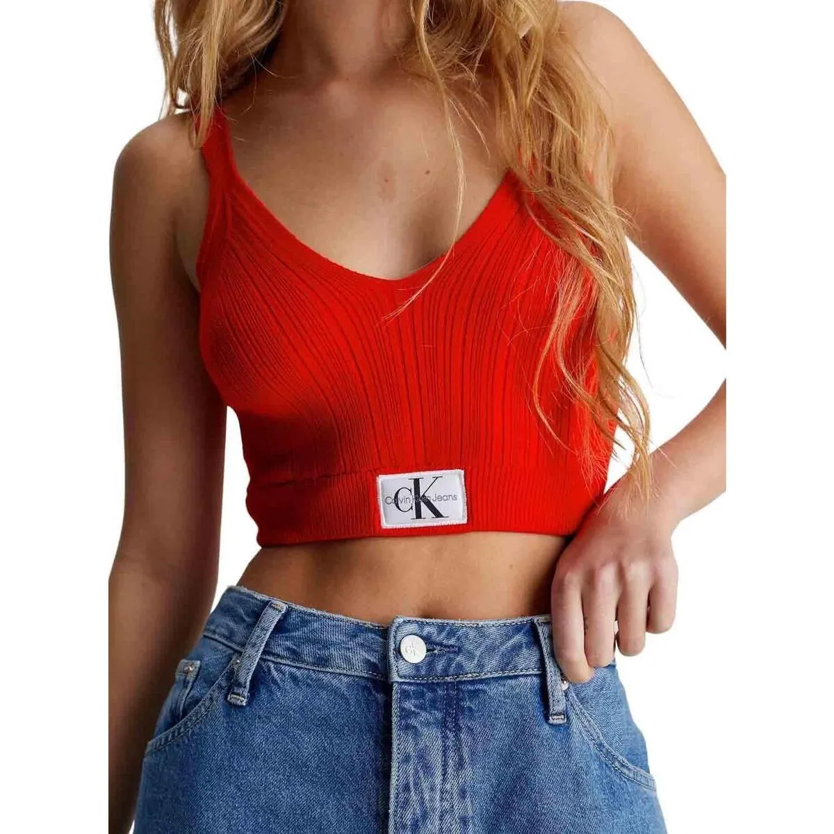 WOVEN LABEL SWEATER BRALETTE