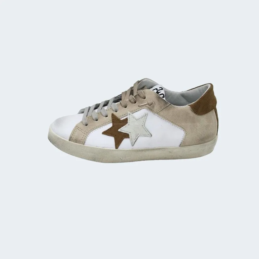 Zapatillas 2STAR SNEAKERS LOW100 PELLE BIANCA/CROS