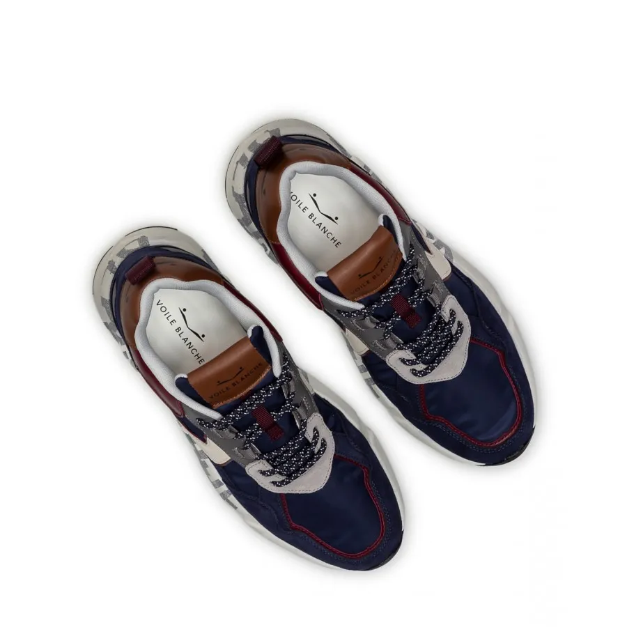 Zapatos Hombres Sneakers VOILE BLANCHE Club16 Navy Burgund 1C04 Azul Oscuro