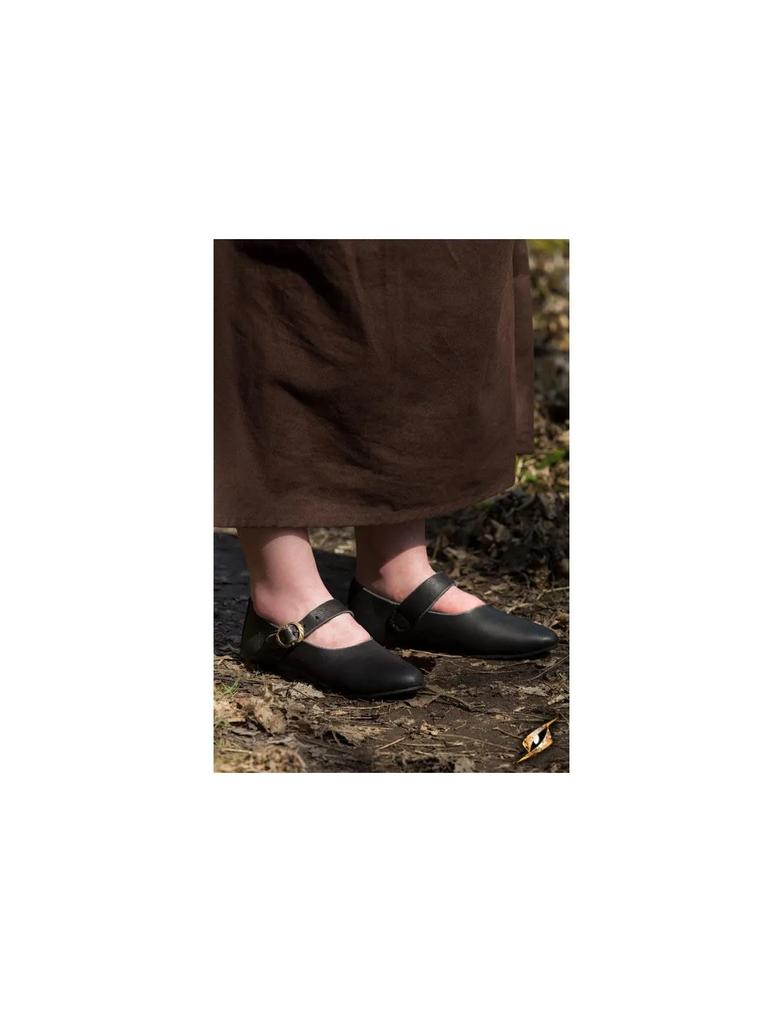 Zapatos medievales Astrid negros para mujer