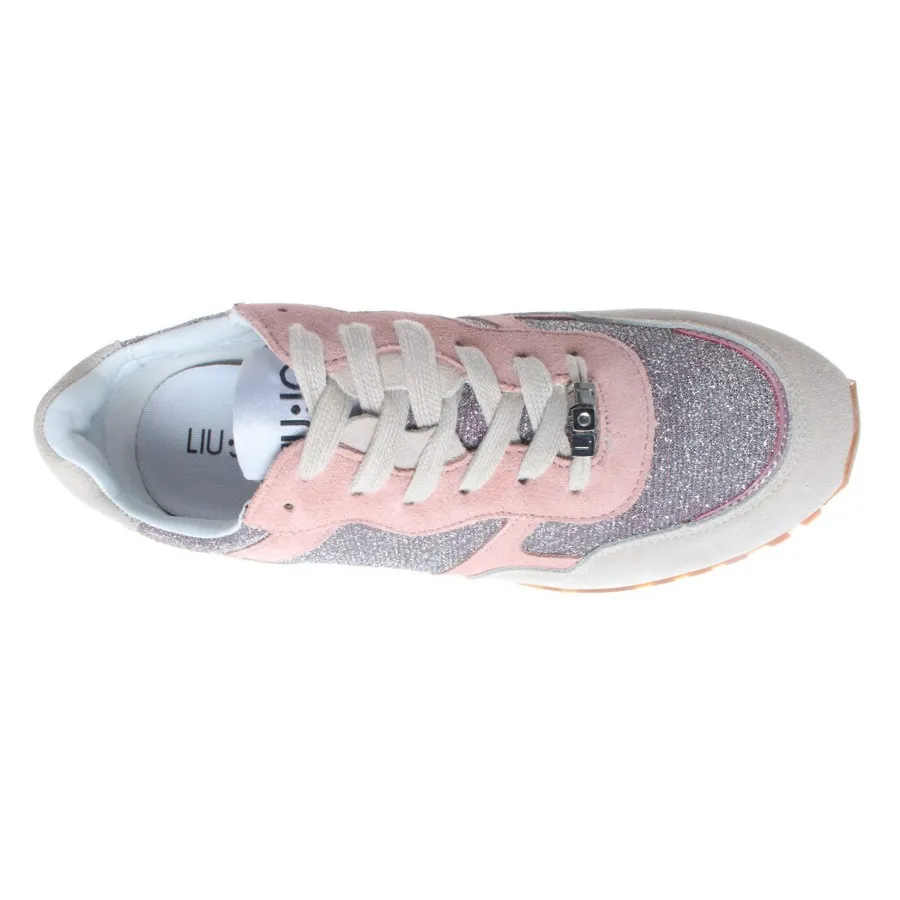 Zapatos Mujer Sneaker LIU JO Milano Alexa Running White Pink Nuevos