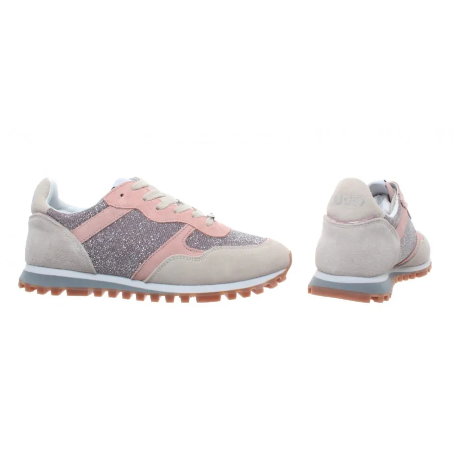 Zapatos Mujer Sneaker LIU JO Milano Alexa Running White Pink Nuevos